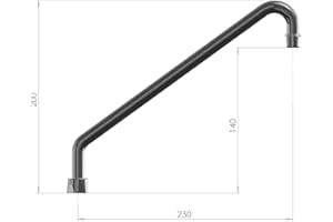 GRANDSIRE Bec Grand Robinet Col de Cygne pour Double Vasque Anti Éclaboussures, 250mm, Chromé