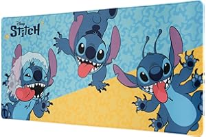 GRUPO ERIK Alfombrilla raton XXL Stitch - Alfombrilla escritorio Stitch Regalos (Mouse Pad XXL Gaming) Alfombra Raton : Impermeable y Antideslizante, Tapete Escritorio niños : Protector Mesa (80x35cm)