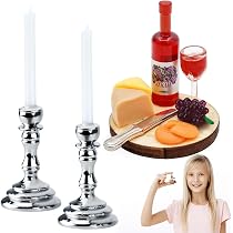 Cibo In Miniatura Per Case Delle Bambole – Kit Decorativo In Scala 1:12 Con Piatti E Candele | Per Fai Da Te, Decorazioni Natalizie