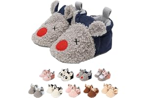 EDOTON Zapatos de Bebe 0-18 Meses,Unisexo Recién Nacido Linda Antideslizante Único Invierno Botas Primero Caminantes Zapatos