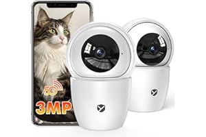 YESKANO 2K Telecamera WiFi Interno, 2.4/5GHz Videocamera Sorveglianza Interno 360°PTZ Camera con Tracciamento Automatico, Visione Notturna, Rilevamento Bambini/Animali Domestici, Funziona con Alexa