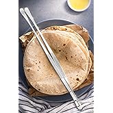 Top Chef 12" Cooking Tweezers, Wide Tip | Tongs, Chimta, Chimti, Chipya, Pakad | for Roti, Chapati, Phulka, Paratha, Tortilla