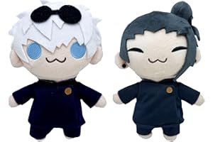 SMAI Juju-tsu Kai-sen - Juguete de peluche de 1/2 piezas de mini Sato-ru Gojo, muñeca de peluche de dibujos animados Ge-to Sug-uru, almohada de figura de peluche de anime, regalos coleccionables y de