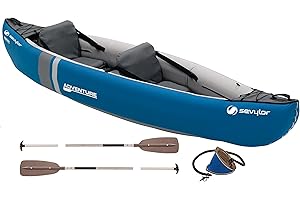 Sevylor Kayak Gonflable Adventure, Canoë Canadien 2 Places, Kayak de Mer, 314 x 88 cm