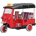Pull Back Thai Tricycle Tuk Tuk Car Model Toy Simulation Alloy Vehicle Toy for 3 Years Old + Children Brithday Christmas(red)