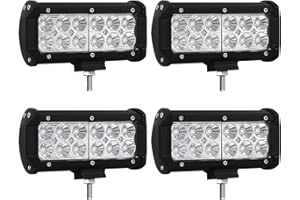 RIGIDON 4 Pcs Faros trabajo led, 7 pulgadas 36W, Flood lámpara trabajo led para off road camión coche ATV SUV 4x4 Tractor, Floodlight lámpara de conducción 6000K, Inundación Trabajo Lámpara 12v 24v