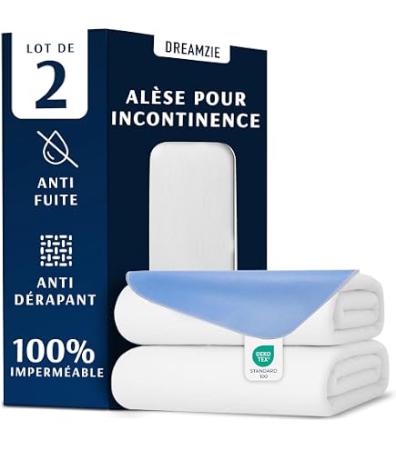Alese Lavable PimPam Factory Adulte Imperméable Lit Avec Ailettes Alese Jetable