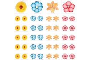 YSDYY 40 pułapek na muchy kwiatowe, pułapki na muchy wewnętrzne, kolorowe naklejki lepkie pułapki na muchy, pułapki na muchy okienne na owady, pułapki na owady Drosophila dla