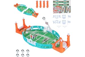 STEHARLLY Mini Jeu Interactif de Baby Foot avec 6 Balles, Jouet de Table de Football,Tables De BabyFoot,Match De Baby-Foot sur Table, Mini Baby Foot de Table Cadeau de Fête pour Enfants et Adultes