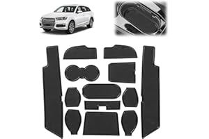 JIDRMC 13 Stück Mittelkonsole Antirutschmatten Gummimatten Set, Auto Zubehör Innenraum Matten, für Audi Q4 E-Tron 2021/2022/2023 Mittelarmlehne Gummimattor