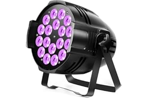 HOLDLAMP 18 LED Luce da Palcoscenico, Illuminazione da palco a LED da 200W Faretto 4 in 1 RGBW con DMX-4/8CH per Feste Discoteche Bar Feste familiari Chiese