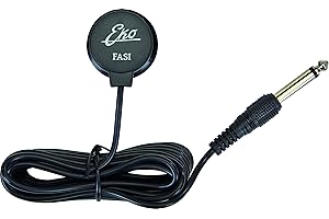 EKO GUITARS - FASI Micro à Ventouse, Micro pour Amplification, Ventouse Intégrée, Avec Câble Jack 3 Mètres, Couleur Noir