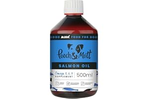 Pooch & Mutt - Natural Salmon Oil Supplement for Dogs and Cats (Rich in Omega 3, 6 and 9), 500ml