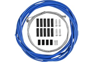 Chstarina Cavo del Freno della Bicicletta di Ricambio,Cavo Freno Bici Set Universale Sostituzione del Cavo del Freno Della Cavo Bowden Filo Freno Bici Cavo Cambio Mtb Kit Freni Bici (Blu)