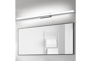 ‎SUZNIU SUZNIU Led Spiegelleuchte Badezimmer, 100CM Spiegelschrank Bad IP44 Kaltes Weiß 6000K Wandleuchte Badezimmer, 20W Spiegellampe Badezimmerlampe Spiegelleuchte Bad Schrankleuchte Spiegel Beleuchtung