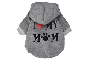 WAKKAL Walaka Vetements Chien Hiver Manteau Chien Petite Taille Chihuahua/Yorkshire/Bouledogue Francais/Shih Tzu Animal De Compagnie Chat Chiot Veste avec Capuche Costume