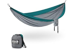 ENO, Eagles Nest Outfitters SingleNest Lightweight Camping Hammock, Grey/Seafoam