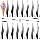 Cream Horn Molds 16pcs Large Size 4.7 inch Baking Cones Stainless Steel Roll Horn Forms Conical Danish Pastry Croissant Cones