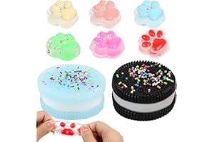 PRZRAO 8 PCS Biscuits Anti-Stress Patte de Chat, Jouet Squishy Patte de Chat, Cat Paw Squishy, Jouets Biscuits Antistress, Jouet Sensoriel à Malaxer Mignon