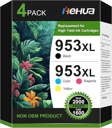 Comete, Marque Française - 953Xl - Lot De 5 Cartouches D'Encre Compatibles Avec Hp 953 Ou 953Xl