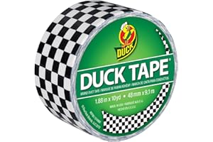 Shurtech Cinta Adhesiva Duck de 4,7 cm x 9 m, con decoración de damero, Multicolor
