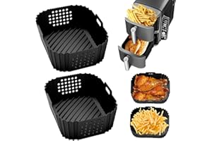 EOPUOZS 2 sztuki Airfryer akcesoria do Ninja Double Stack XL SL400EU, frytkownica na gorące powietrze, forma silikonowa do Foodi Max Dual Zone AF400EU AF300EU 7,6 9,5 l