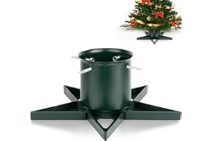 PUDO Christmas Tree Stand with Water Tank: Tree Stand Christmas Tree Stand with Water Container Christmas Tree Stand for Trees up to 2 m Trunk 3-12 cm Star Green