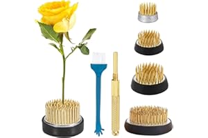 KATLEAY 4 Pièces Décoration de Fleur Fixe Outil, Rond de Grenouille de Fleur Décoration, Pin Ikebana Kenzan, Ikebana Kenzan Ronde, Florale Fixe Outil Arrangement Ronde Inoxydable, pour Maison, Jardin