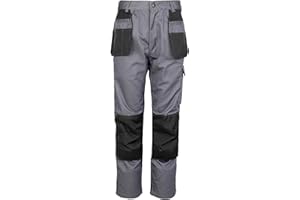TuffStuff - Excel Work Trousers - Cargo Style Trousers - Two-Tone - Work Trousers for Men - Triple Stitched Seams - Features Knee Pad Pockets