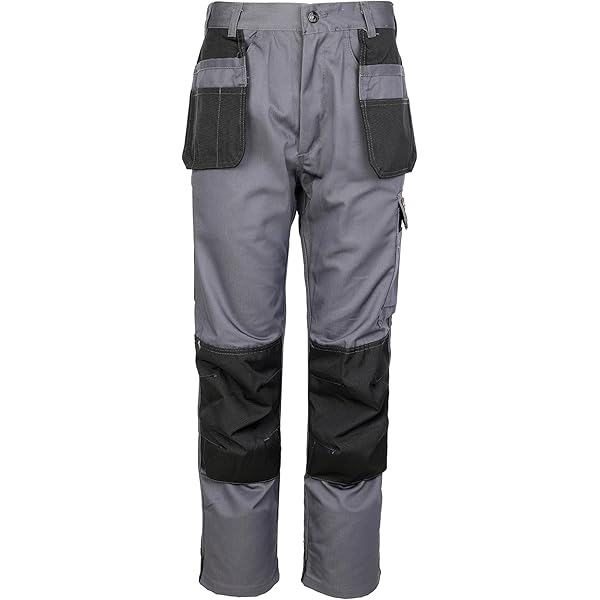 Skylinewears Men's Workwear Cargo Pants, 100% Cotton, Cordura Knee Reinforcement, Utility