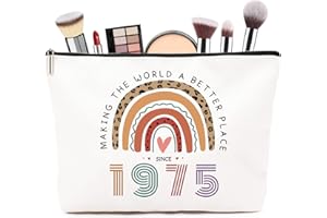 ZUFIO 50th Birthday Gifts for Women- Small Comestic Bag Presents for Female 50th Birthday -Personalised 50 Year Old Lady Present Ideal for Best Friend, Sister(only Bag)