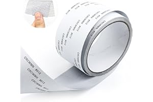 Skaaisont Nastro Ripara Zanzariere, Nastro Adesivo per Zanzariere, 5cm x 200cm Nastro Impermeabile in Fibra di Vetro che Copre per Ripara Strappi Rapidamente (Grigio)