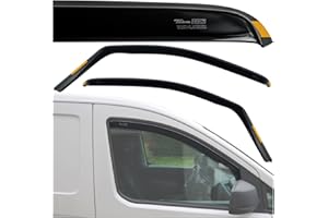 ‎CHROMEMASTER HEKO - Kompatibel mit Volkswagen VW Caddy 4 2020+ Seitenscheiben-Windabweiser; Vorne; 2 Stk.; Regenabweiser, Windabweiser, Getönt, Stromlinienförmig; Einfache Montage; Schutz vor Wind und Regen