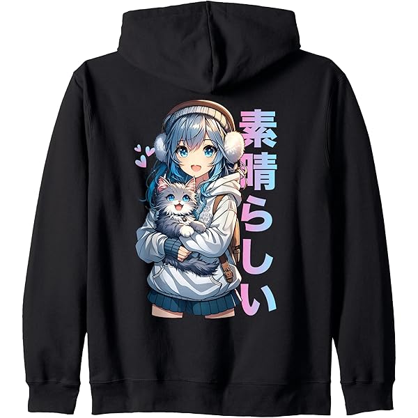 Hoodie Manga Design Drôle Sweat à Capuche Anime Waifu - Style