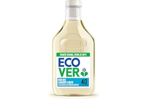 Ecover Concentrated Non-Bio, Laundry Detergent, Laundry Washing Liquid, Lavender and Sandalwood, Pack of 1, 40 Washes, 1.43L