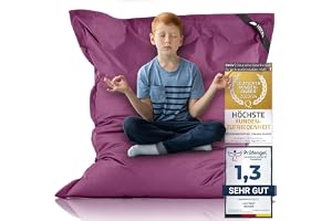 Lazy Bag® Sittsäck XL 250 L – 160x120 cm, Inomhus & Utomhus | Giant beanbag för barn och vuxna – tvättbart nylonöverdrag, EPS