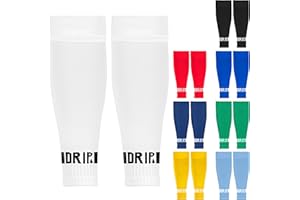 DRIPsox® Football Sock Sleeves to go with Grip Socks - 1 Pair Football Sleeve Socks with Calf Comfort Mesh - Mens, Womens, Juniors & Kids Sock Sleeves in 3 Sizes (S:13C-3.5, M:4-7.5, L:8+)