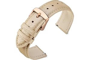 ANNEFIT Bracelet de Montre, Bracelets de Remplacement Cuir 16mm 18mm 19mm 20mm 22mm à Libération Rapide pour Femme Homme