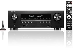Denon AVR-S770H 7.2-Kanal AV-Receiver, Dolby Atmos, DTS:X, 6 HDMI Eingänge und 1 Ausgang, 8K HDMI, HEOS Built-in, Bluetooth, WLAN, AirPlay 2, Alexa kompatibel - Schwarz