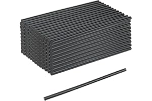 KEILEOHO 100PCS 7mm x 190mm Black Hot Glue Gun Sticks, Black Mini Hot Melt Glue Gun Sticks, Adhesive Glue Sticks for DIY Craft