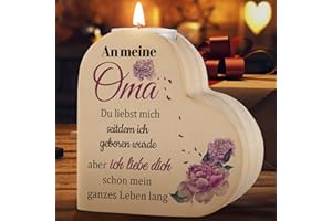 Funnli Oma Geschenk, Kerzenständer Mit Texten Geschenke, Beste Oma Geschenke, Geburtstagsgeschenk Muttertagsgeschenke Weihnachts Geschenk für Oma (Oma)