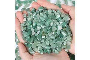 Sahoottie 250g Grüner Aventurin Trommelsteine 7-9 mm Kleine Aventurin Steine Kristall Chips Grüne Deko Edelsteine Heilsteine Kleine Edelsteine für Aquarium Dekoration Heilung