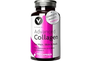 V VITAMINI Collagen Supplements for Women – Fast-Absorbing Marine Capsules (Premium Naticol® Type I, ~2 kDa), Hyaluronic Acid, Biotin, Vitamins C & E, Zinc – Hair, Skin & Nails – Gut-Kind, Odour-Free
