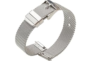 SMYAOSI Stainless Steel Mesh Watch Straps for Women Quick Release Adjustable Mesh Watch Bands for 10mm 12mm 14mm 16mm 18mm 20mm 22mm Smartwatch