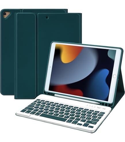 Cover Con Tastiera Per IPad 9ª/8ª/7ª Generazione 10.2” - Custodia Protettiva Con Portapenne E Tastiera Italiana - Foto 11