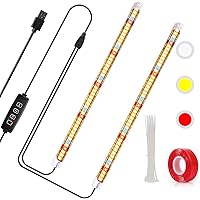 CXhome T5 LED Pflanzenlampe Vollspektrum, mit 3/9/12H-Timer, 2-Röhren-Unabhängig ein/aus, 10 dimmbare Ebenen, für…