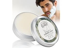 BODIIWULIU 110g Jabón de afeitar premium,una abundante espuma de afeitar,Perfecto para afeitado con navaja y maquinilla,Jabón natural,El sabor de la colonia de sándalo,suaviza la barba e hidrata la piel