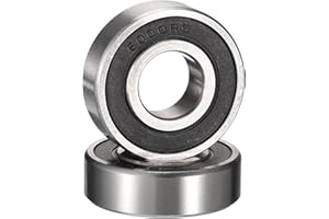 HiPicco 6000-2RS Deep Groove Ball Bearings, ID 10mm x OD 26mm x Width 8mm Double Rubber Sealed Ball Bearing Pre-Lubricated Chrome Steel Z2 Lever 2pcs