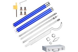 TTLIFE Carbide Tipped Wood Turning Lathe Tools Set, with Carbide Cutters, Removable Alloy Handle and Aluminum Carry Case for Craft DIY Hobbyists (Blue)