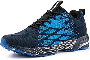 Hitmars Chaussure Running Homme Femme Basket Course Sport Tennis Fitness Gym Outdoor Respirant Confortables Casual Sneakers Schwarz 36-48EU